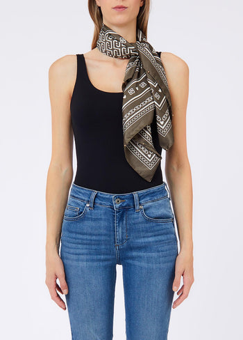 LIUJO ACCESSORI-2F6060T2745 90512-ECS FOULARD BANDANA 90X90