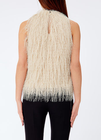 LIU JO COLLECTION-CF6134J3996 A4406-TOP CON FRANGE