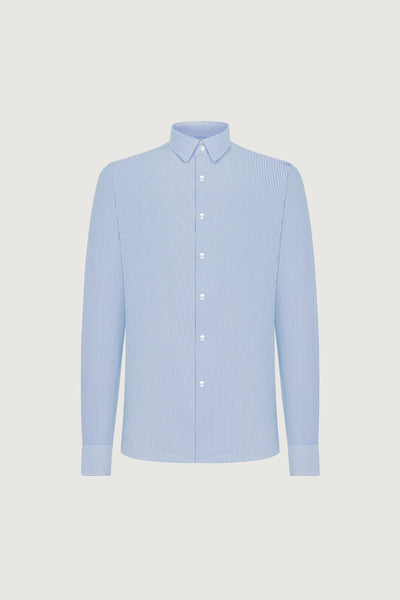 Oxford jacquard stripe open shirt