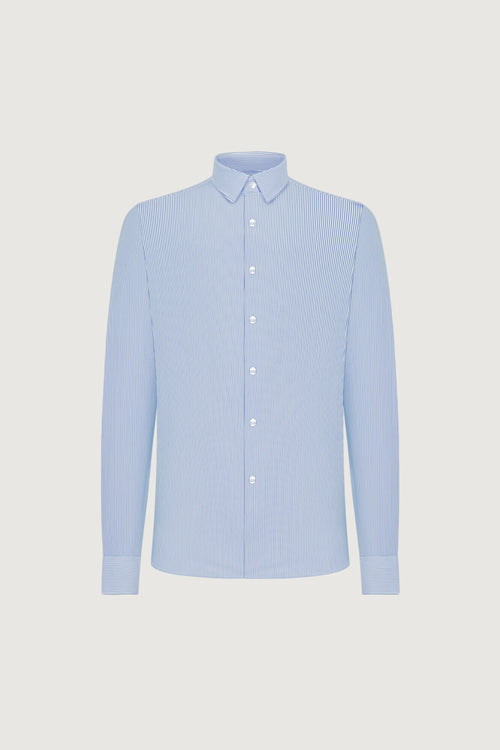 Oxford jacquard stripe open shirt