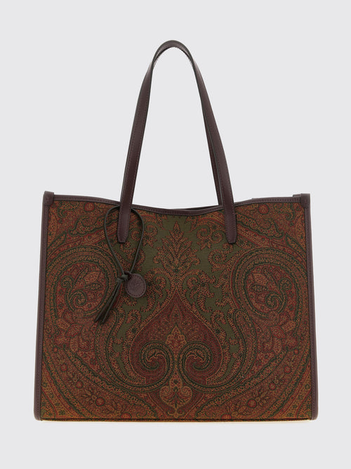 ETRO DONNA-WP1D0065AQ13A S9890-Shopping Lovetrotter L Jacquard Paisley 31x34x1