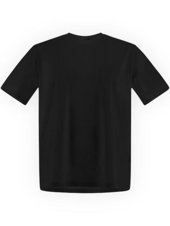 Quattro Stagioni black cotton-blend t-shirt with crew neck and short sleeves, perfect for layering.