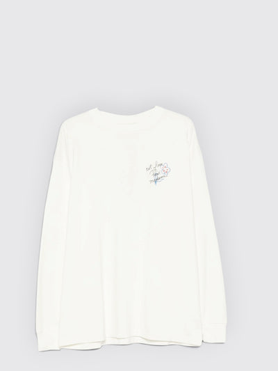 DRòLE DE-LTS340CO248 OW-Esquisse Slogan Long Sleeve T-shirt
