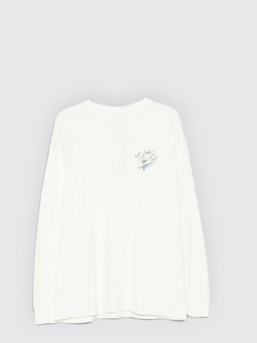 DRòLE DE-LTS340CO248 OW-Esquisse Slogan Long Sleeve T-shirt