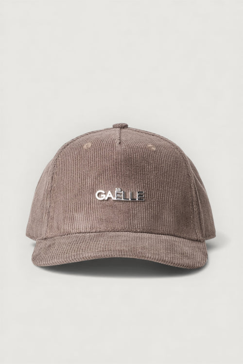 Cappello con visiera velluto millerighe