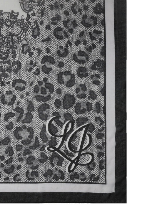 LIUJO ACCESSORI-2F6073T2745 22222-ECS FOULARD LEOPARD LACE 120X1