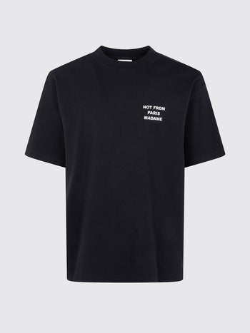 DRòLE DE-PERMTS203CO002 BL-Bold Slogan T-shirt
