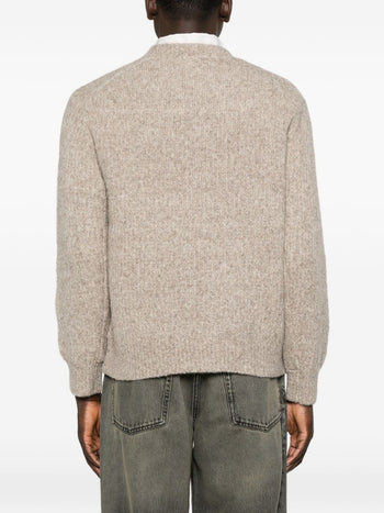 SUNFLOWER -3033 120-Crew neck knit with slight dropped shoulders