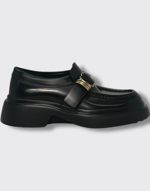 Gomma 74l mocassino fibbia anelli