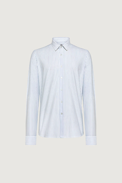 Oxford jacquard stripe open shirt