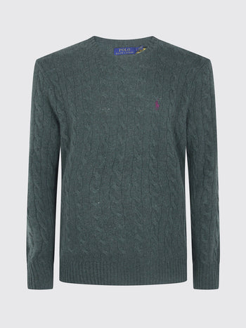 POLO RALPH LAUREN UOMO-710876762 507-Maglia a trecce in lana e cashmere