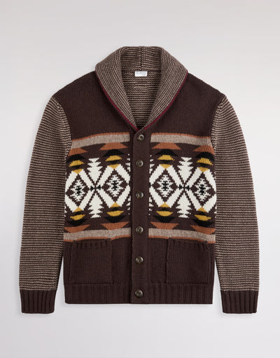 FAY-MMMC1532770YTY 0XD9-CARDIGAN JACQUARD DESERT CODE ARCHIVE   
