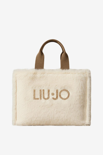 LIUJO ACCESSORI-2F6037E0218 00192-L TOTE FAKE FUR