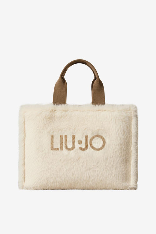 LIUJO ACCESSORI-2F6037E0218 00192-L TOTE FAKE FUR