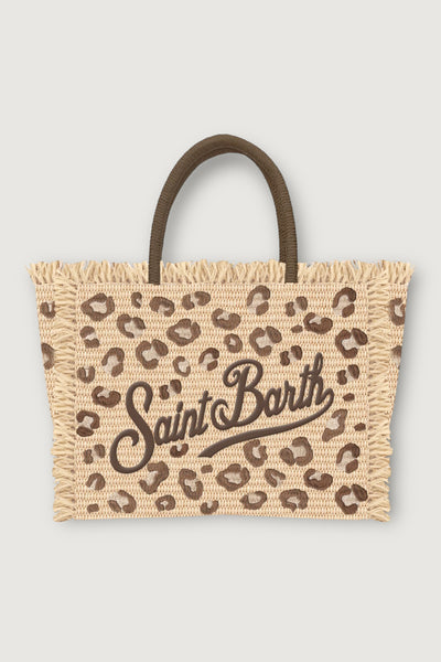 Vanity straw nleopard 18 emb