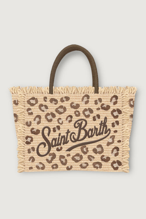 Vanity straw nleopard 18 emb