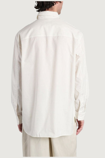 MAISON KITSUNE'-QM00430WC5096 0492-STRIPED OVERSIZE SHIRT