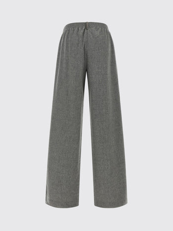 FABIANA FILIPPI-PAD226F291M378 8131-PANTALONE AMPIO, ELASTICO VITA IN FLANELLA