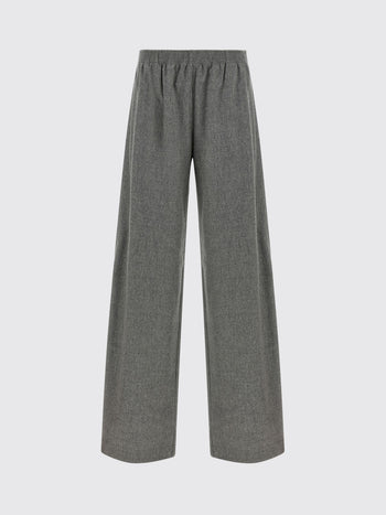 FABIANA FILIPPI-PAD226F291M378 8131-PANTALONE AMPIO, ELASTICO VITA IN FLANELLA
