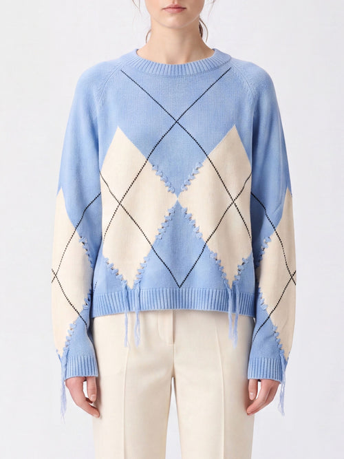 PINKO-107377A3JE EC4-BERNA PULL ARGYLE TRAFORATO