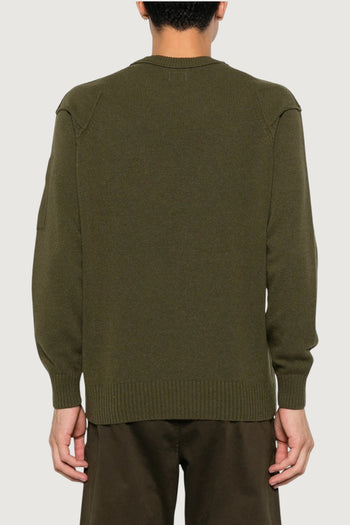 CP COMPANY-21CMKN707A110149A 683-LAMBSWOOL CREWNECK LENS SWEATER 