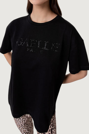 GAELLE-GAABW09252 NE01-T-SHIRT CON RICAMO