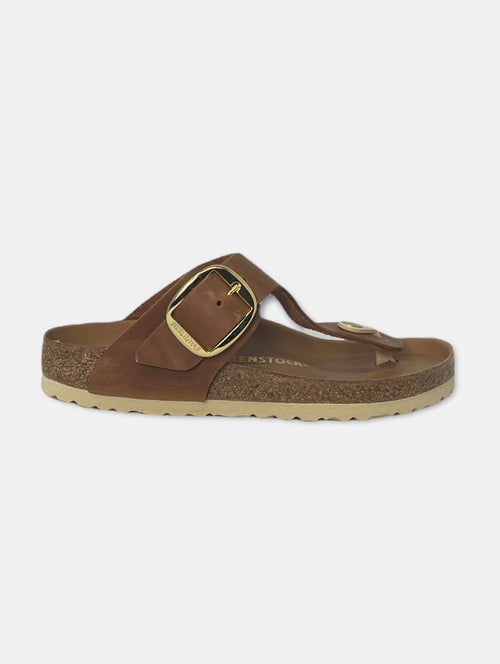 BIRKENSTOCK-1018745 COGNAC-GIZEH BIG BUCKLE 