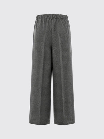 FABIANA FILIPPI-PAD226F456M413 8204-PANTALONI IN FLANELLA GESSATA CON ELASTICO IN VITA