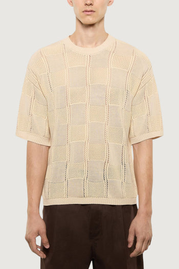 LANEUS-S6LAMAKE110 015-KNITTED T-SHIRT