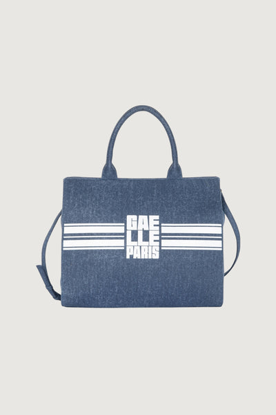 GAELLE-GAACW03111 BL01-MAXI SHOPPER BANDA LOGO DENIM