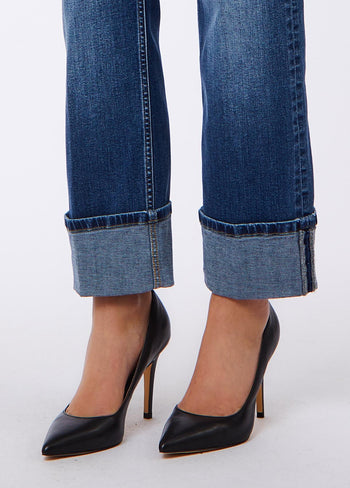 LIU JO BLUE DENIM-UF6225D0360 79126-PANT.NEW STRAIGHT REG.W.
