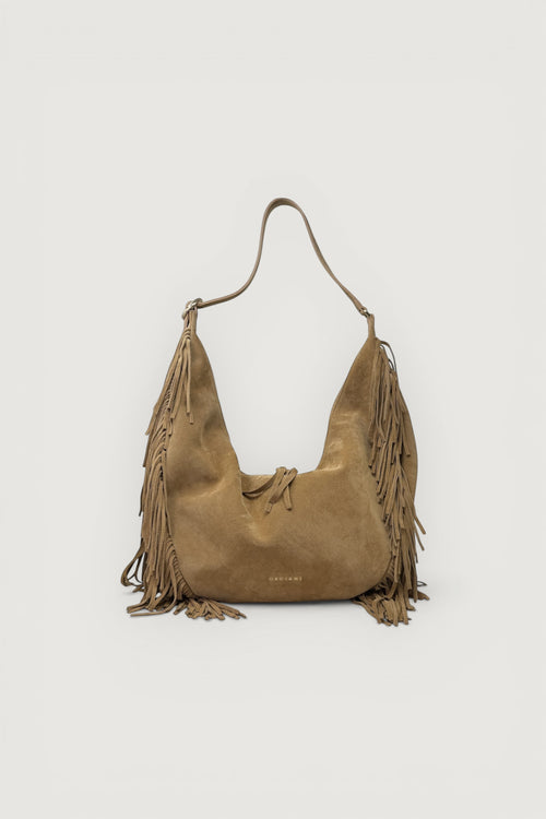 Hobo peach fringe