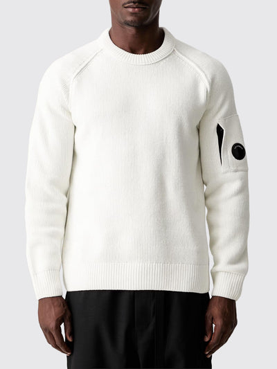 CP COMPANY-21CMKN196A005558G 103-CHENILLE COTTON CREWNECK LENS SWEATER 