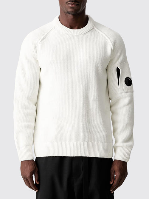 CP COMPANY-21CMKN196A005558G 103-CHENILLE COTTON CREWNECK LENS SWEATER 