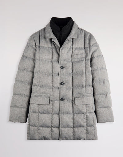 FAY-NAM37530530ZIK B203-Piumino double front in saia tecnica mélange