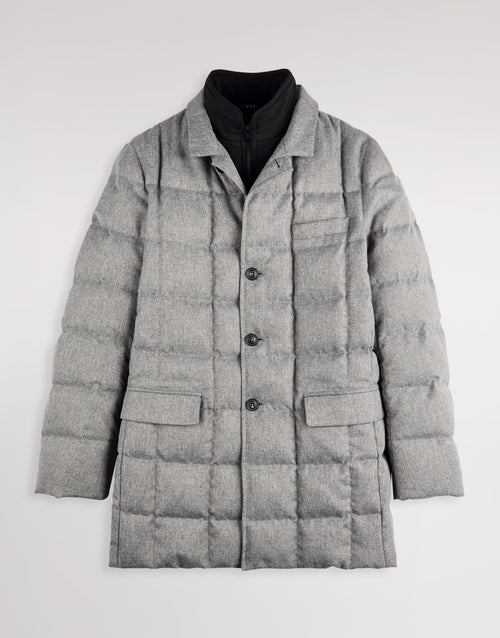 FAY-NAM37530530ZIK B203-Piumino double front in saia tecnica mélange