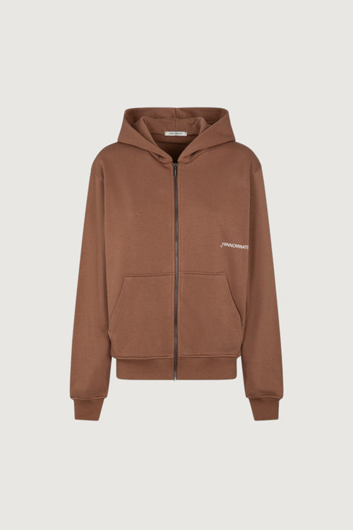 Felpa basica con zip e cappuccio