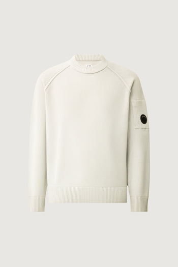 CP COMPANY-21CMKN196A005558G 103-CHENILLE COTTON CREWNECK LENS SWEATER 