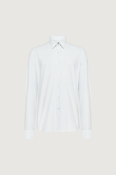 Oxford jacquard stripe open shirt