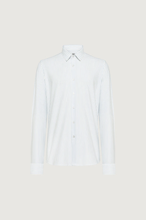 Oxford jacquard stripe open shirt