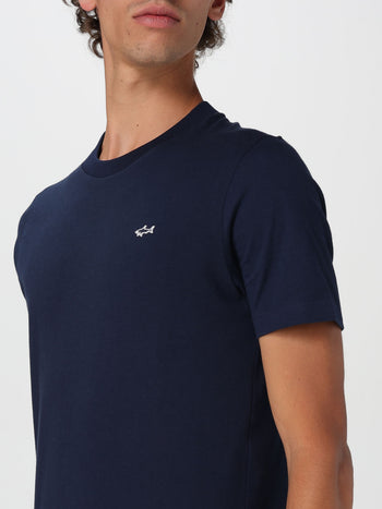 Organic cotton t-shirt bluette con dettaglio logo - 3