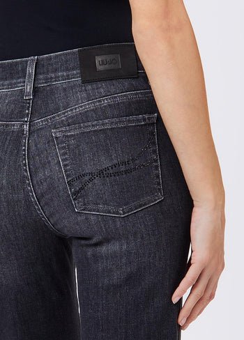 LIU JO BLUE DENIM-UF6066DS081 87504-ECS PANT.AUTHENT.SLIM ANK.RW