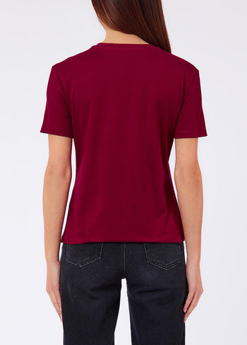 LIU JO WHITE-WF6348J6308 L9378-T-SHIRT SLIM FIT M/C