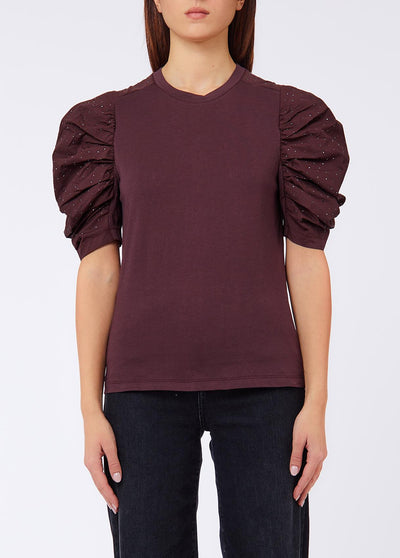 LIU JO WHITE-WF6131JS904 X0786-T-SHIRT BIMATERIALE