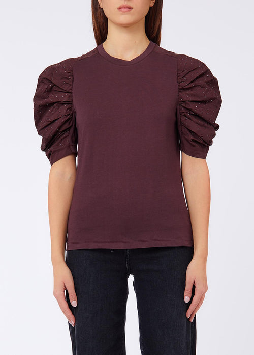 LIU JO WHITE-WF6131JS904 X0786-T-SHIRT BIMATERIALE