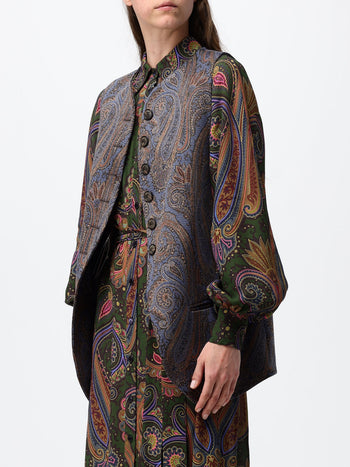 ETRO DONNA-WRDA001499JJ512 S9883-WOMEN'S A-LINE VEST WITH TRIMMING