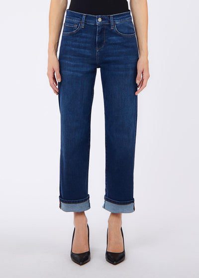 LIU JO BLUE DENIM-UF6085D0356 79087-PANT.LOOSE L.W.