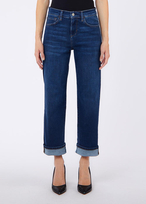 LIU JO BLUE DENIM-UF6085D0356 79087-PANT.LOOSE L.W.