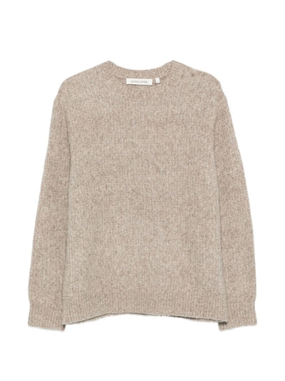 SUNFLOWER -3033 120-Crew neck knit with slight dropped shoulders