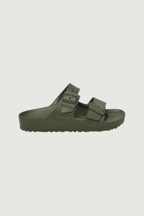 Quattro Stagioni Arizona EVA olive green rubber sandals with two adjustable buckles.